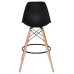 Стул барный DOBRIN DSW BAR, ножки светлый бук, цвет сиденья чёрный (B-03)