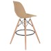 Стул барный DOBRIN DSW BAR, ножки светлый бук, цвет сиденья бежевый (GR-03)