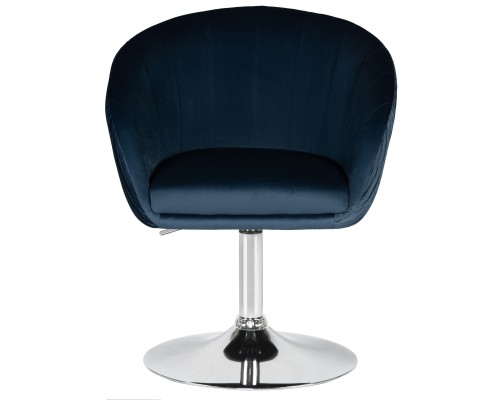 Кресло дизайнерское DOBRIN EDISON, синий велюр (1922-20)
