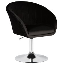 Кресло дизайнерское DOBRIN EDISON, черный велюр (1922-21)