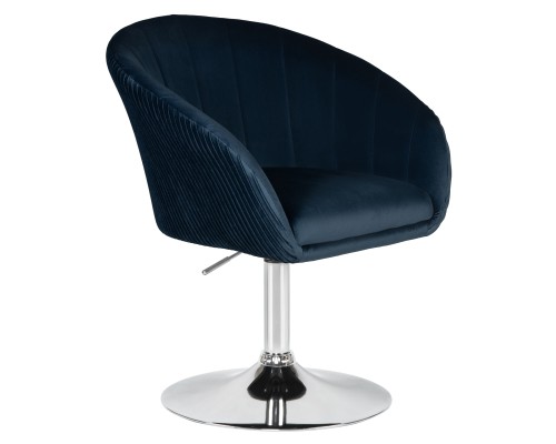 Кресло дизайнерское DOBRIN EDISON, синий велюр (1922-20)