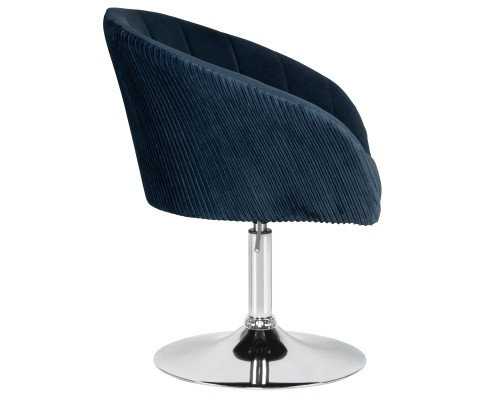 Кресло дизайнерское DOBRIN EDISON, синий велюр (1922-20)