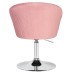 Кресло дизайнерское DOBRIN EDISON, розовый велюр (1922-16)