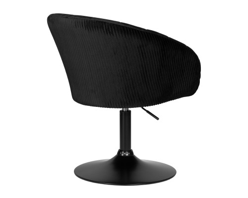 Кресло дизайнерское DOBRIN EDISON BLACK, черный велюр (1922-21)