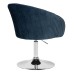 Кресло дизайнерское DOBRIN EDISON, синий велюр (1922-20)