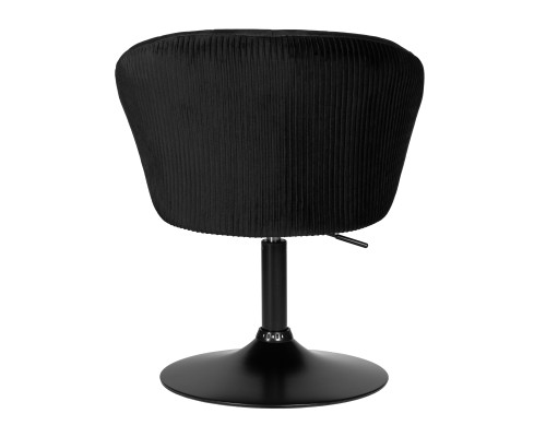 Кресло дизайнерское DOBRIN EDISON BLACK, черный велюр (1922-21)