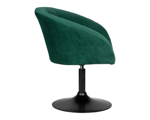 Кресло дизайнерское DOBRIN EDISON BLACK, зеленый велюр (1922-9)