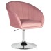 Кресло дизайнерское DOBRIN EDISON, розовый велюр (1922-16)