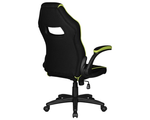 Кресло игровое DOBRIN RICK, черно-светло-зеленая ткань