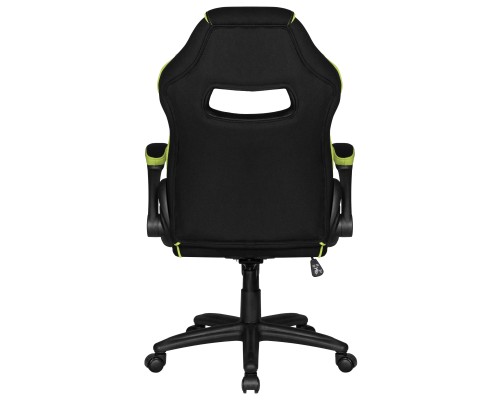 Кресло игровое DOBRIN RICK, черно-светло-зеленая ткань