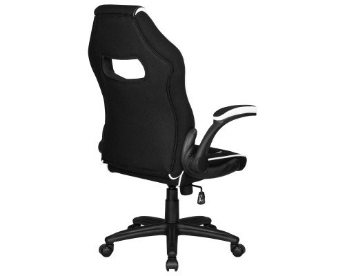 Кресло игровое DOBRIN RICK, черно-белая ткань