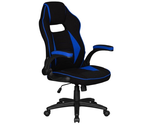 Кресло игровое DOBRIN RICK, черно-синяя ткань
