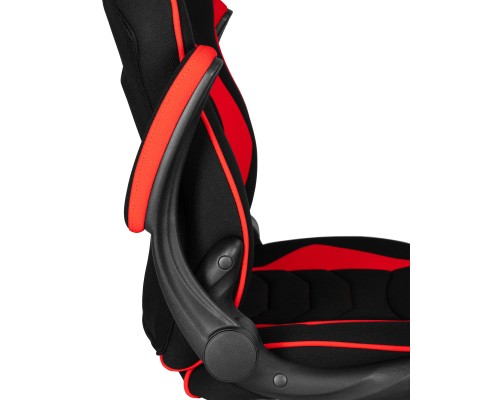 Кресло игровое DOBRIN RICK, черно-красная ткань