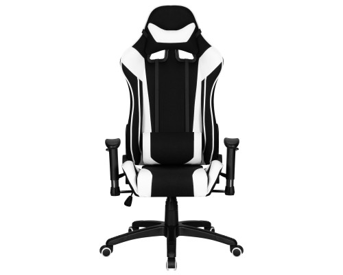 Кресло игровое DOBRIN DALLAS, черно-белая ткань