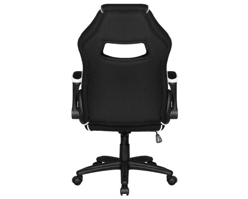 Кресло игровое DOBRIN RICK, черно-белая ткань