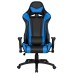 Кресло игровое DOBRIN BRIAN, черно-синяя экокожа