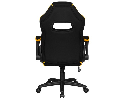 Кресло игровое DOBRIN RICK, черно-желтая ткань