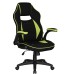 Кресло игровое DOBRIN RICK, черно-светло-зеленая ткань