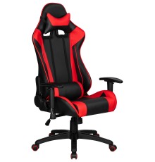 Кресло игровое DOBRIN BRIAN, черно-красная экокожа