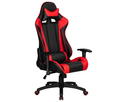 Кресло игровое DOBRIN BRIAN, черно-красная экокожа