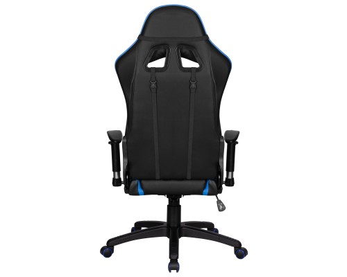 Кресло игровое DOBRIN BRIAN, черно-синяя экокожа