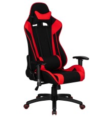 Кресло игровое DOBRIN DALLAS, черно-красная ткань