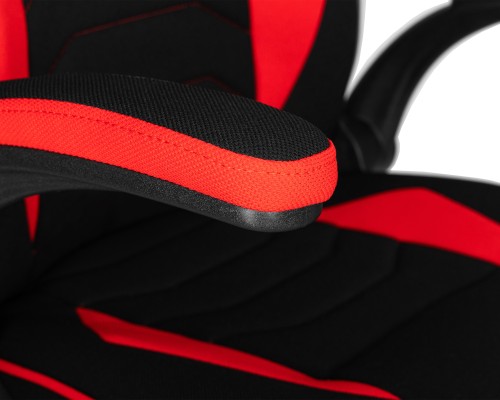Кресло игровое DOBRIN RICK, черно-красная ткань