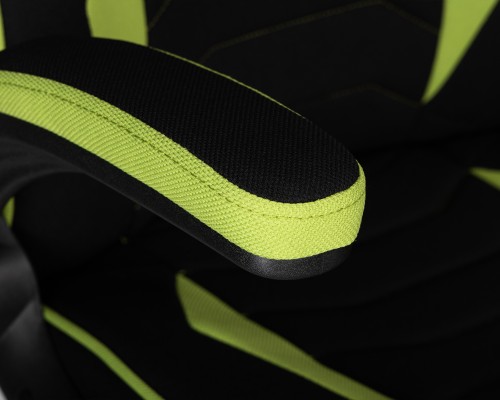 Кресло игровое DOBRIN RICK, черно-светло-зеленая ткань