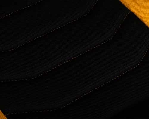 Кресло игровое DOBRIN RICK, черно-желтая ткань