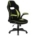 Кресло игровое DOBRIN RICK, черно-светло-зеленая ткань