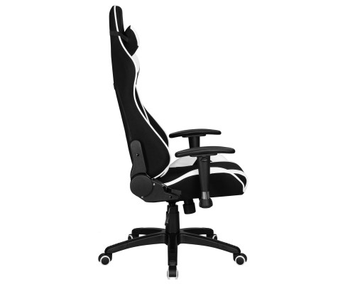 Кресло игровое DOBRIN DALLAS, черно-белая ткань