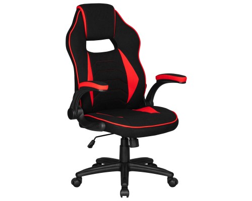 Кресло игровое DOBRIN RICK, черно-красная ткань