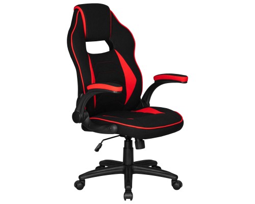 Кресло игровое DOBRIN RICK, черно-красная ткань