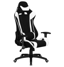 Кресло игровое DOBRIN DALLAS, черно-белая ткань