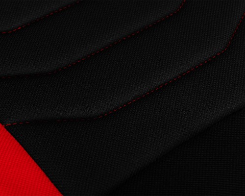 Кресло игровое DOBRIN RICK, черно-красная ткань