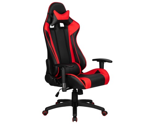 Кресло игровое DOBRIN BRIAN, черно-красная экокожа