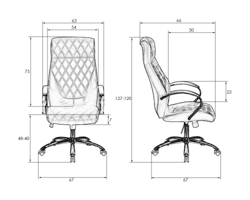 Офисное кресло для руководителей DOBRIN BENJAMIN, кремовый