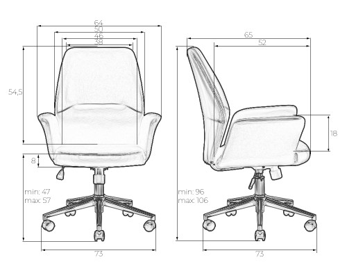 Офисное кресло для руководителей DOBRIN SAMUEL, серый