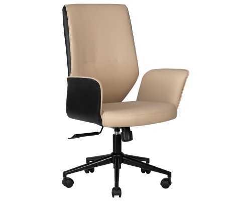 Офисное кресло для руководителей DOBRIN MAXWELL, кремово-черный
