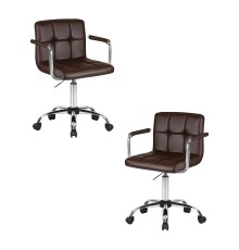 Набор 2 шт Офисное кресло для персонала DOBRIN TERRY, коричневый