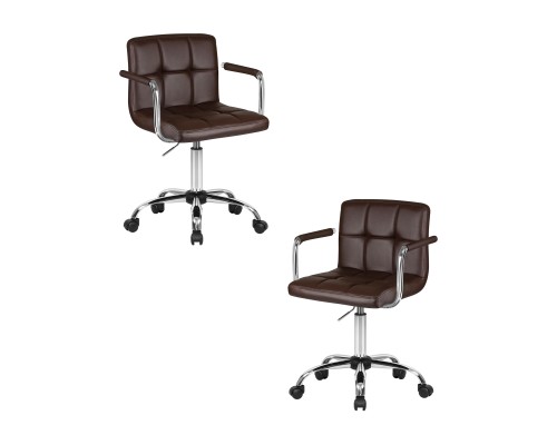 Набор 2 шт Офисное кресло для персонала DOBRIN TERRY, коричневый