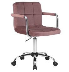 Офисное кресло для персонала DOBRIN TERRY, пудрово-розовый велюр (MJ9-32)