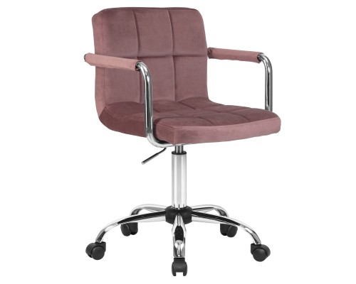 Набор 2 шт Офисное кресло для персонала DOBRIN TERRY, пудрово-розовый велюр (MJ9-32)