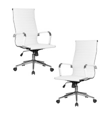 Набор 2 шт Офисное кресло для руководителей DOBRIN CLARK SIMPLE, белый
