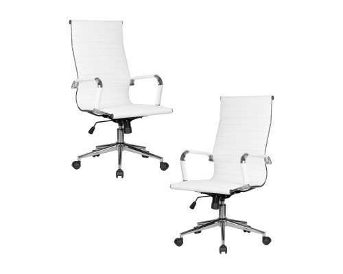 Набор 2 шт Офисное кресло для руководителей DOBRIN CLARK SIMPLE, белый