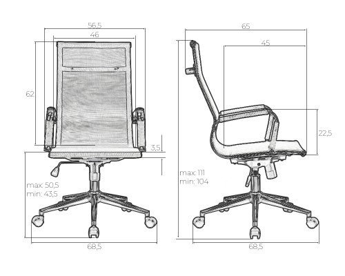 Офисное кресло для персонала DOBRIN CARTER, бежевый (22039)