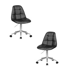 Набор 2 шт Офисное кресло для персонала DOBRIN MONTY, чёрный