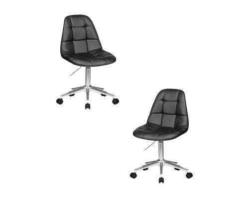 Набор 2 шт Офисное кресло для персонала DOBRIN MONTY, чёрный