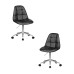 Набор 2 шт Офисное кресло для персонала DOBRIN MONTY, чёрный