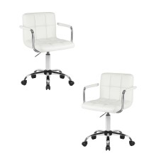Набор 2 шт Офисное кресло для персонала DOBRIN TERRY, белый